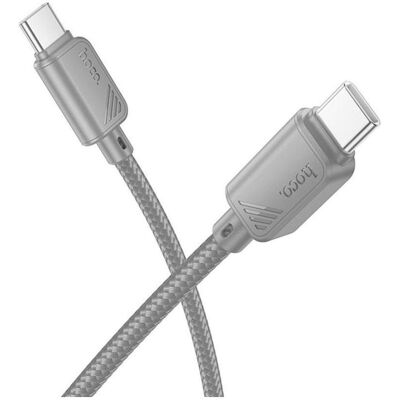 Hoco Cable cable Type C to Type C 3A 60W X113 1 m gray (1 m, USB 3.2 Gen 1, 60 W), Câble USB Hoco Cable cable Type C to Type C 3A 60W X113 1 m gray (1 m, USB 3.2 Gen 1, 60 W), Câble USB