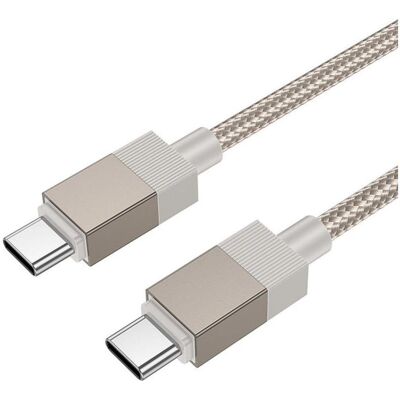 Hoco Cable cable Type C to Type C 3A 60W X110 1 m gold (1 m, 60 W), Câble USB Hoco Cable cable Type C to Type C 3A 60W X110 1 m gold (1 m, 60 W), Câble USB