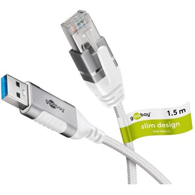 Câble Ethernet Goobay USB-A 3.0 vers RJ45 - Adaptateur réseau Câble Ethernet Goobay USB-A 3.0 vers RJ45 - Adaptateur réseau