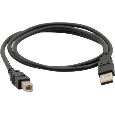 C-Tech Kabelis USB USB-A - USB-B 3 m Juodas (CB-USB2AB-3-B) (3 m, USB 2.0), Câble USB C-Tech Kabelis USB USB-A - USB-B 3 m Juodas (CB-USB2AB-3-B) (3 m, USB 2.0), Câble USB