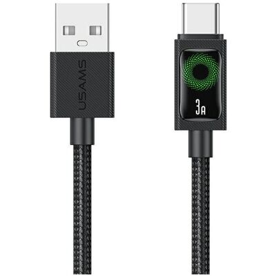 Usams Cable U92 18W USB-C to USB-A 1.2m black (1.20 m, USB 2.0, 18 W), Câble USB Usams Cable U92 18W USB-C to USB-A 1.2m black (1.20 m, USB 2.0, 18 W), Câble USB