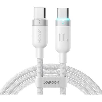 Joyroom Joyroom S-A63 StarWay Series fast charging cable USB-C to USB-C, 1.2m – white (1.20 m, 100 W), Câble USB Joyroom Joyroom S-A63 StarWay Series fast charging cable USB-C to USB-C, 1.2m – white (1.20 m, 100 W), Câble USB