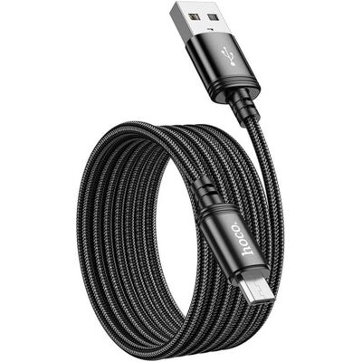 Hoco Cable cable USB A to Micro USB 2,4A X89 2 m black (2 m, USB 2.0), Câble USB Hoco Cable cable USB A to Micro USB 2,4A X89 2 m black (2 m, USB 2.0), Câble USB