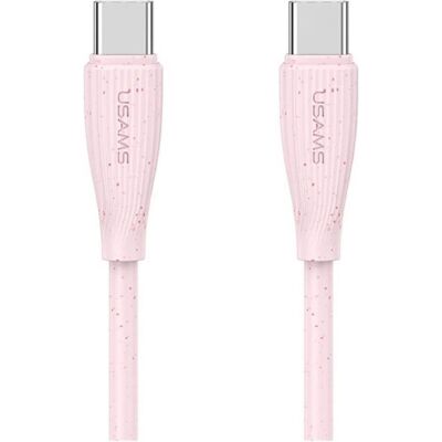 Usams Kabel Green Series SJ716 60W USB-C do USB-C 1m różowy (1 m, 60 W), Câble USB Usams Kabel Green Series SJ716 60W USB-C do USB-C 1m różowy (1 m, 60 W), Câble USB