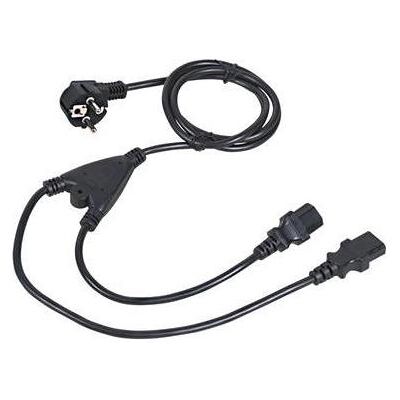 C-Tech Câble síťový 220/230V napájecí, rozdvojka Y, VDE (1.80 m), Câble d'alimentation, Noir C-Tech Câble síťový 220/230V napájecí, rozdvojka Y, VDE (1.80 m), Câble d'alimentation, Noir