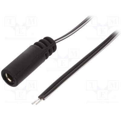 BQ Cable Câble 2 x 0,5 mm², prise DC 5,5/2,1 droite, noire, 0,2 m (0.20 m), Câble d'alimentation, Noir BQ Cable Câble 2 x 0,5 mm², prise DC 5,5/2,1 droite, noire, 0,2 m (0.20 m), Câble d'alimentation, Noir