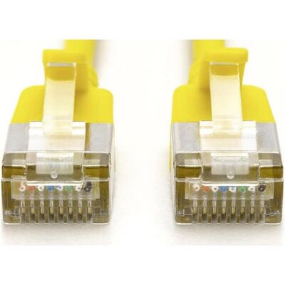 Digitus CAT 6A F-FTP Slim Patchkabel, Kupfer, LSZH AWG 32/7, Länge 0,3 m, Gelb, 10 Stk. (F/FTP, CAT6a, 0.30 m), Câble réseau Digitus CAT 6A F-FTP Slim Patchkabel, Kupfer, LSZH AWG 32/7, Länge 0,3 m, Gelb, 10 Stk. (F/FTP, CAT6a, 0.30 m), Câble réseau