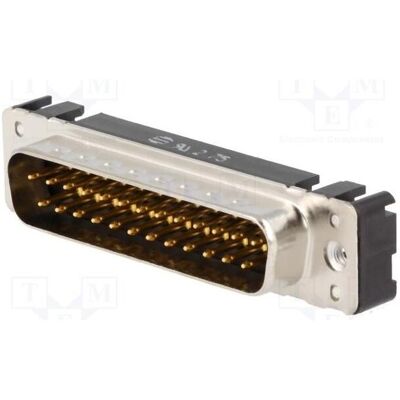 Harting Connecteur : D-Sub, 25 broches, prise mâle sur circuits imprimés, montage THT droit, Câble + prise électronique Harting Connecteur : D-Sub, 25 broches, prise mâle sur circuits imprimés, montage THT droit, Câble + prise électronique
