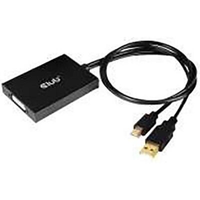 Club 3D CAC-1130 (Mini DP, DVI), Adaptateur vidéo, Noir Club 3D CAC-1130 (Mini DP, DVI), Adaptateur vidéo, Noir