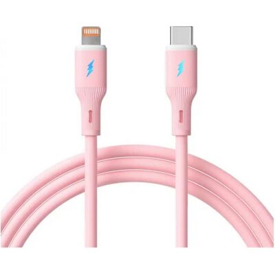 Akyga Câble USB USB-C mâle, Apple Lightning mâle 1 m rose AK-USB-71 (1 m, 30 W), Câble USB Akyga Câble USB USB-C mâle, Apple Lightning mâle 1 m rose AK-USB-71 (1 m, 30 W), Câble USB