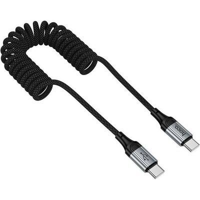 Hoco Cable Cable USB C to C PD 60W 1,5 m X121 black (1.50 m, 60 W), Câble USB Hoco Cable Cable USB C to C PD 60W 1,5 m X121 black (1.50 m, 60 W), Câble USB