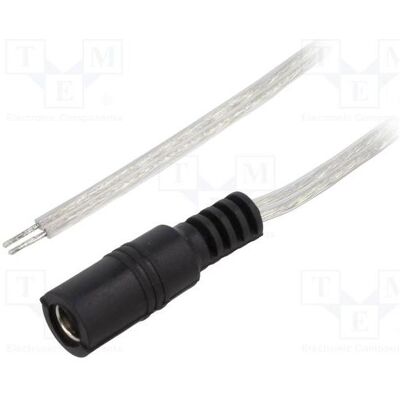 BQ Cable Câble 2 x 0,5 mm², prise DC 5,5/2,1 droite transparente (5 m), Câble d'alimentation, Noir, Transparent BQ Cable Câble 2 x 0,5 mm², prise DC 5,5/2,1 droite transparente (5 m), Câble d'alimentation, Noir, Transparent