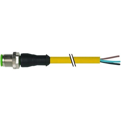 Murr Elektronik Murrelektronik M12 St 7000-12021-0340500 0° A-kod. fr.Ltg PUR 4x0.34 ge 5m, Câble + prise électronique, Jaune Murr Elektronik Murrelektronik M12 St 7000-12021-0340500 0° A-kod. fr.Ltg PUR 4x0.34 ge 5m, Câble + prise électronique, Jaune