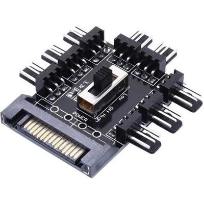 PowerGuard Carte d'alimentation PC 8 ventilateurs (3pin, 12V) vers SATA (SATA), Câble interne (PC) PowerGuard Carte d'alimentation PC 8 ventilateurs (3pin, 12V) vers SATA (SATA), Câble interne (PC)