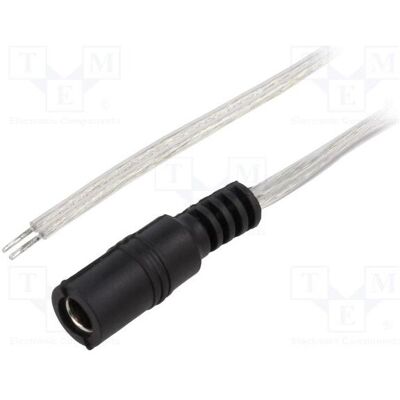 BQ Cable Câble 2 x 0,5 mm², prise DC 5,5/2,1 droite transparente (2 m), Câble d'alimentation, Noir, Transparent BQ Cable Câble 2 x 0,5 mm², prise DC 5,5/2,1 droite transparente (2 m), Câble d'alimentation, Noir, Transparent