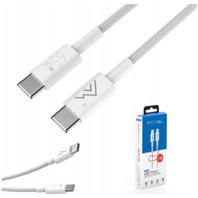 Montiss Montis Kabel USB Typu C - USB Typu C 1m 65W MT127 Montis (1 m, 65 W), Câble USB Montiss Montis Kabel USB Typu C - USB Typu C 1m 65W MT127 Montis (1 m, 65 W), Câble USB