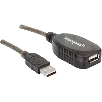 Manhattan Connectable en série, connecteur A mâle / connecteur A femelle (10 m, USB 2.0, 2.50 W), Câble USB Manhattan Connectable en série, connecteur A mâle / connecteur A femelle (10 m, USB 2.0, 2.50 W), Câble USB