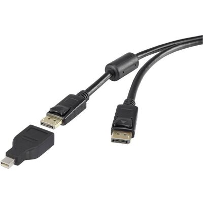 Renkforce Mini-DisplayPort - Câble d'Adaptateur 1.80m Noir Renkforce Mini-DisplayPort - Câble d'Adaptateur 1.80m Noir