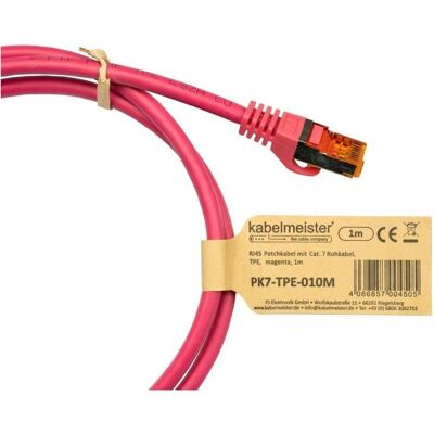 Kabelmeister RJ45 Patchkabel Cat. 7, TPE, magenta, 30m – S/FTP Netzwerkkabel (S/FTP, CAT7, 30 m), Câble réseau Kabelmeister RJ45 Patchkabel Cat. 7, TPE, magenta, 30m – S/FTP Netzwerkkabel (S/FTP, CAT7, 30 m), Câble réseau