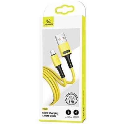 Usams Câble U52 microUSB 2A Fast Charge 1m żółty/yellow SJ435USB03 (US-SJ435) (1 m, USB 2.0), Câble USB Usams Câble U52 microUSB 2A Fast Charge 1m żółty/yellow SJ435USB03 (US-SJ435) (1 m, USB 2.0), Câble USB
