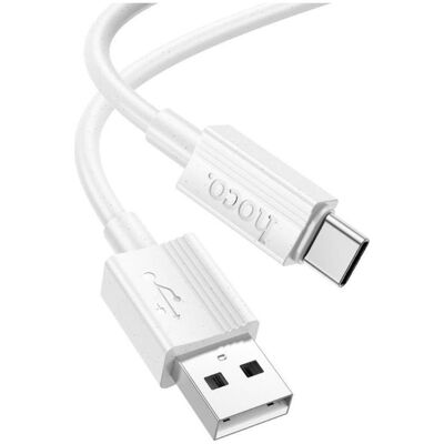 Hoco Cable cable USB A to Type C 3A X107 1 m white (1 m, USB 3.2 Gen 1, 18 W), Câble USB Hoco Cable cable USB A to Type C 3A X107 1 m white (1 m, USB 3.2 Gen 1, 18 W), Câble USB