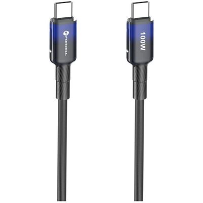 Forcell Cable F-ENERGY C357 cable Type C to Type C QC4.0 PD 5A 100W Gradient 1 m black (1 m, USB 2.0, 100 W), Câble USB Forcell Cable F-ENERGY C357 cable Type C to Type C QC4.0 PD 5A 100W Gradient 1 m black (1 m, USB 2.0, 100 W), Câble USB