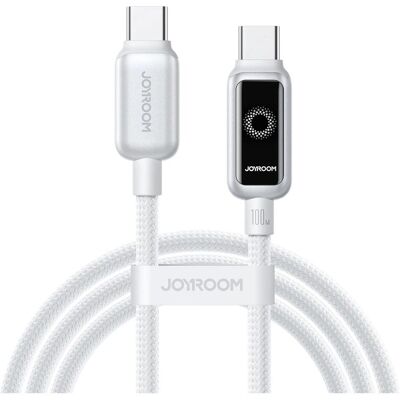 Joyroom USB-C to USB-C Fast Charging Data Cable 100W, 1.2m - White (1.20 m, USB 2.0, 100 W), Câble USB Joyroom USB-C to USB-C Fast Charging Data Cable 100W, 1.2m - White (1.20 m, USB 2.0, 100 W), Câble USB