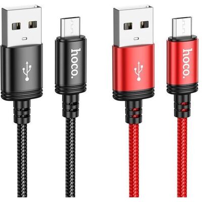 Hoco Cable cable USB A to Micro USB 2,4A X89 1 m black (1 m, USB 1.0, 18 W), Câble USB Hoco Cable cable USB A to Micro USB 2,4A X89 1 m black (1 m, USB 1.0, 18 W), Câble USB