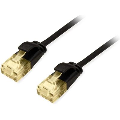 Equip Patchkabel Cat6A U/UTP Slim 2.00m Schwarz LSZH Polybeutel (CAT6a, 2 m), Câble réseau Equip Patchkabel Cat6A U/UTP Slim 2.00m Schwarz LSZH Polybeutel (CAT6a, 2 m), Câble réseau