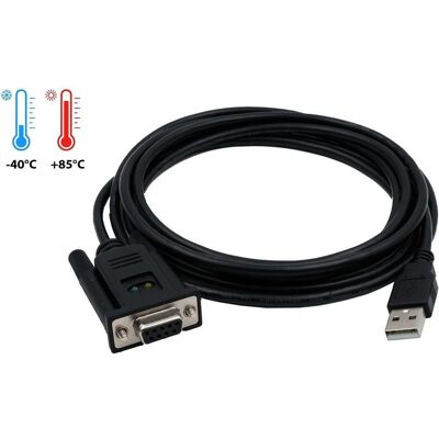 EXSYS GmbH USB 2.0 vers 1S série RS-232 Port femelle pour -40°C à +85°C (FTDI chip set) (2.50 m), Câble d'interface EXSYS GmbH USB 2.0 vers 1S série RS-232 Port femelle pour -40°C à +85°C (FTDI chip set) (2.50 m), Câble d'interface