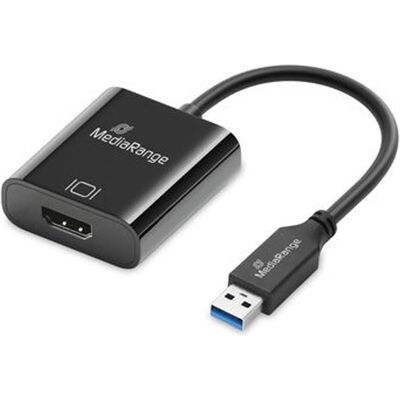 MediaRange USB-A zu HDMI Audio und Video Konverter, 20cm, schwarz (Convertisseur de caméra), Convertisseur vidéo MediaRange USB-A zu HDMI Audio und Video Konverter, 20cm, schwarz (Convertisseur de caméra), Convertisseur vidéo