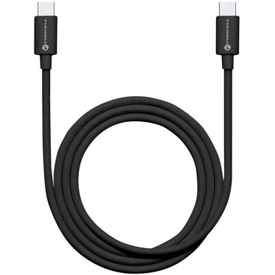 Forcell Cable C293 cable Type C to Type C PD QC 48W TUBE 1 m black (1 m, 48 W), Câble USB Forcell Cable C293 cable Type C to Type C PD QC 48W TUBE 1 m black (1 m, 48 W), Câble USB