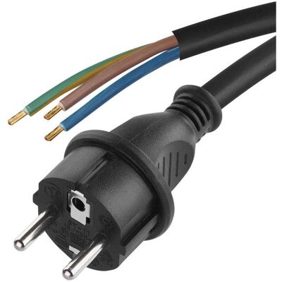 Emos Cordon flexo caoutchouc/néoprène 3×1mm2, 5m, noir (5 m), Câble d'alimentation, Noir Emos Cordon flexo caoutchouc/néoprène 3×1mm2, 5m, noir (5 m), Câble d'alimentation, Noir