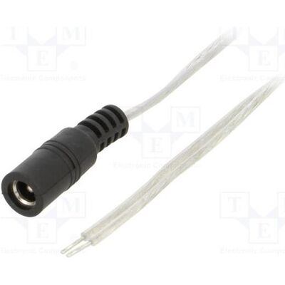 BQ Cable Câble : 2 x 0,5 mm², prise DC 5,5/2,5, droite, transparente (1.50 m), Câble d'alimentation, Noir, Transparent BQ Cable Câble : 2 x 0,5 mm², prise DC 5,5/2,5, droite, transparente (1.50 m), Câble d'alimentation, Noir, Transparent