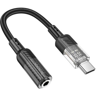 Hoco USB-C to 3.5mm LS37, Schwarz (0.15 m, Câble AUX), Câble audio Hoco USB-C to 3.5mm LS37, Schwarz (0.15 m, Câble AUX), Câble audio