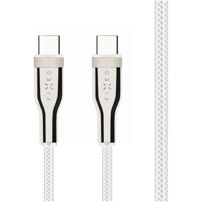 Câble USB-C FIXED - 1,2m, Blanc, PD & Chargement Rapide Câble USB-C FIXED - 1,2m, Blanc, PD & Chargement Rapide