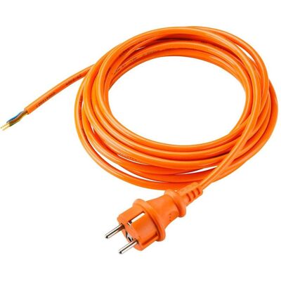 Câble d'alimentation Bachmann - CEE 7/7 (S) - 5m - Orange - Étanche - Moulé Câble d'alimentation Bachmann - CEE 7/7 (S) - 5m - Orange - Étanche - Moulé