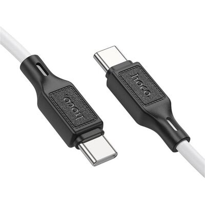 Hoco Cable cable Type C to Type C 3A 60W X90 1 m white (1 m, 60 W), Câble USB Hoco Cable cable Type C to Type C 3A 60W X90 1 m white (1 m, 60 W), Câble USB
