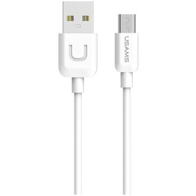 Usams Câble U-Turn microUSB 1m bialywhite 2A MICUSBXD02 US-SJ098 (1 m, USB 2.0), Câble USB Usams Câble U-Turn microUSB 1m bialywhite 2A MICUSBXD02 US-SJ098 (1 m, USB 2.0), Câble USB