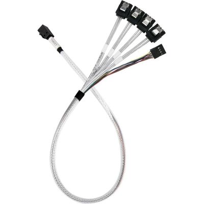 Silverstone SST-CPS05-RE - Câble inversé - Mini SAS HD interne SFF8643 vers 4 SATA 7pin Thick Shield (60 cm, Mini-SAS, SATA), Câble interne (PC) Silverstone SST-CPS05-RE - Câble inversé - Mini SAS HD interne SFF8643 vers 4 SATA 7pin Thick Shield (60 cm, Mini-SAS, SATA), Câble interne (PC)