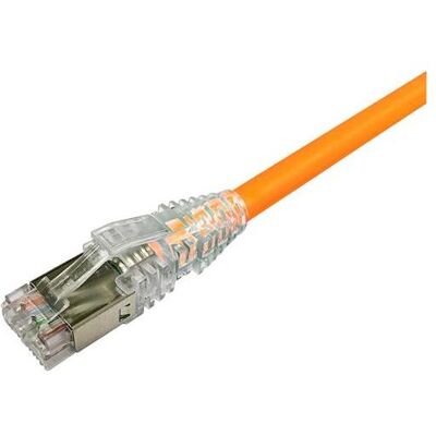 Commscope NETCONNECT Câble patch cat 6A S/FTP PiMF, laengde : 0,5 m farve : orange med LSZH kappe (S/FTP, CAT6a, 0.50 m), Câble réseau Commscope NETCONNECT Câble patch cat 6A S/FTP PiMF, laengde : 0,5 m farve : orange med LSZH kappe (S/FTP, CAT6a, 0.50 m), Câble réseau