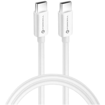 Forcell Cable F-ENERGY C338 cable Type C to Type C PD QC4.0 3A 60W 0,5 m white (0.50 m, 60 W), Câble USB Forcell Cable F-ENERGY C338 cable Type C to Type C PD QC4.0 3A 60W 0,5 m white (0.50 m, 60 W), Câble USB