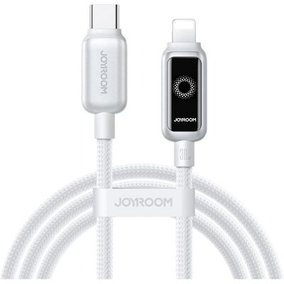 Joyroom USB-C to Lightning Fast Charging Cable 30W, 1.2m - White (1.20 m, USB 2.0, 30 W), Câble USB Joyroom USB-C to Lightning Fast Charging Cable 30W, 1.2m - White (1.20 m, USB 2.0, 30 W), Câble USB