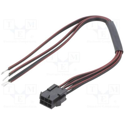 Espe Connecteur mâle : 6 broches, 0,2 m, 4 A. Isolation : PVC noir-rouge, type TLYp (0.20 m), Câble d'alimentation, Rouge, Noir Espe Connecteur mâle : 6 broches, 0,2 m, 4 A. Isolation : PVC noir-rouge, type TLYp (0.20 m), Câble d'alimentation, Rouge, Noir