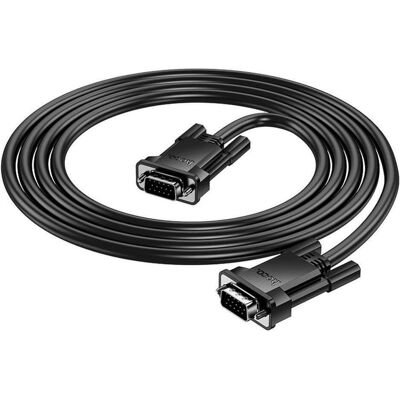 Hoco Cable cable VGA (male) to VGA (male) HD 1080p US11 2 m black (2 m), Câble vidéo, Noir Hoco Cable cable VGA (male) to VGA (male) HD 1080p US11 2 m black (2 m), Câble vidéo, Noir
