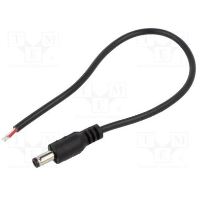 BQ Cable Câble 2 x 0,5 mm², connecteur DC 5,5/2,5 droit, noir, 0,25 m (0.25 m), Câble d'alimentation, Noir BQ Cable Câble 2 x 0,5 mm², connecteur DC 5,5/2,5 droit, noir, 0,25 m (0.25 m), Câble d'alimentation, Noir