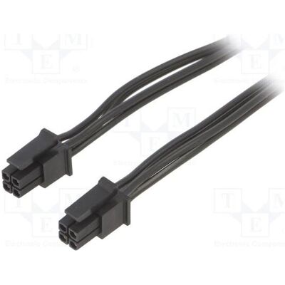 Espe Câble femelle-femelle, 4 broches, 0,4 m, 4 A. Isolation : PVC noir-rouge (0.40 m), Câble d'alimentation, Noir Espe Câble femelle-femelle, 4 broches, 0,4 m, 4 A. Isolation : PVC noir-rouge (0.40 m), Câble d'alimentation, Noir