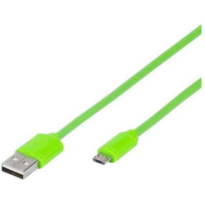 Vivanco Câble USB 2.0 USB-A mâle, USB-Micro-B mâle 1.00 m vert rond 35 (1 m, USB 2.0), Câble USB Vivanco Câble USB 2.0 USB-A mâle, USB-Micro-B mâle 1.00 m vert rond 35 (1 m, USB 2.0), Câble USB