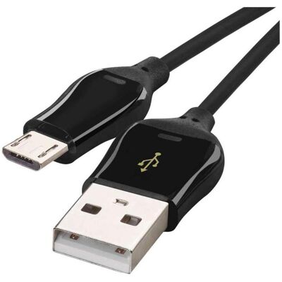 Emos Câble USB 2.0 A mâle - Micro B mâle 1m, noir, QC (1 m, USB 2.0, 10 W), Câble USB Emos Câble USB 2.0 A mâle - Micro B mâle 1m, noir, QC (1 m, USB 2.0, 10 W), Câble USB