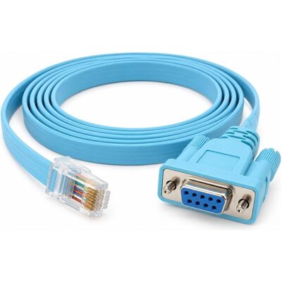 PowerGuard Câble de console RJ45 vers DB9 série RS232 pour Cisco et appareils compatibles, 1,5 m (1.50 m), Câble d'interface PowerGuard Câble de console RJ45 vers DB9 série RS232 pour Cisco et appareils compatibles, 1,5 m (1.50 m), Câble d'interface